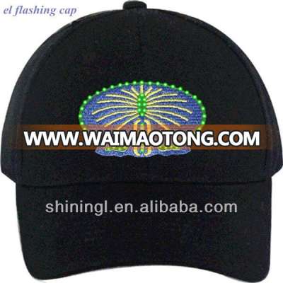 Luminous 100% cotton led lighting baseball cap